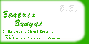 beatrix banyai business card